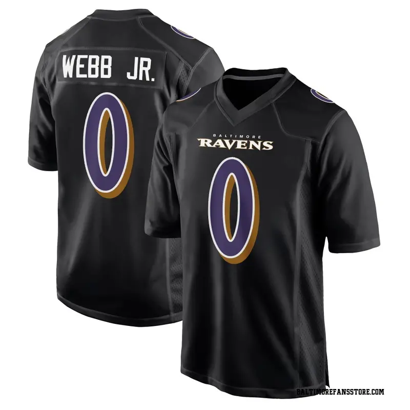 Men's Black Game Lardarius Webb Jr. Baltimore Carbon Fashion Jersey