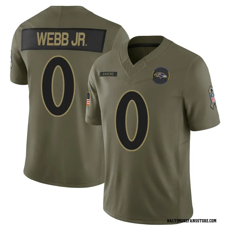 Men's Olive Limited Lardarius Webb Jr. Baltimore 2025 Salute to Service Jersey