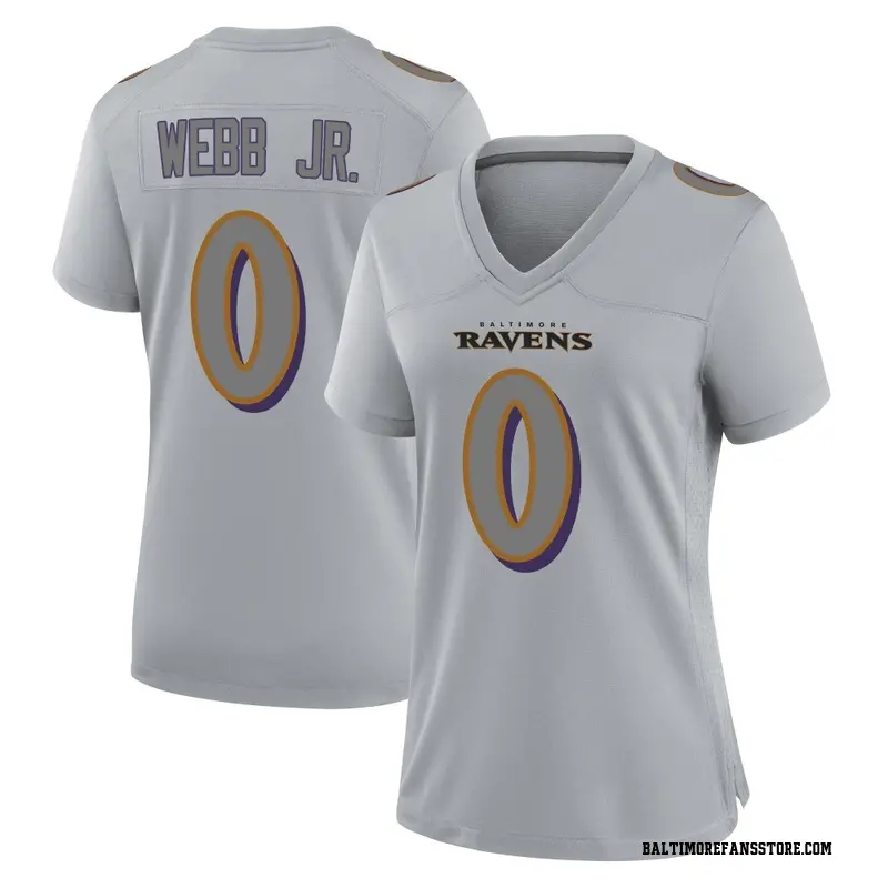 Women's Gray Game Lardarius Webb Jr. Baltimore Atmosphere Fashion Jersey
