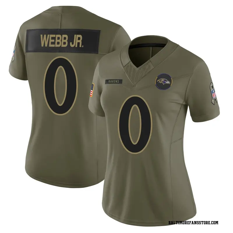 Women's Olive Limited Lardarius Webb Jr. Baltimore 2025 Salute to Service Jersey